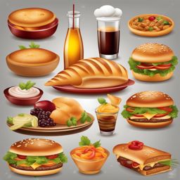 food clipart transparent background on a restaurant menu - displaying culinary delights. 