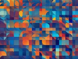 Blue Colorful Background-Multicolored blue with abstract shapes and textures for a lively design  background wallpaper