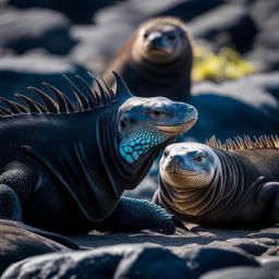 galápagos islands, ecuador - snorkels with marine iguanas and swims with playful sea lions. 