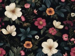 Dark Floral Wallpaper  ,desktop background wallpaper