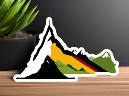 Ecuador Avenue of the Volcanoes sticker- Mountainous region with a line of volcanoes in Ecuador, , sticker vector art, minimalist design