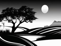 Black Landscape Wallpaper  ,desktop background wallpaper