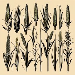 Corn Harvest clipart - Gathering corn from the fields, ,vector color clipart,minimal