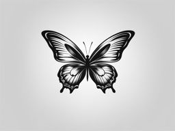 Basic butterfly tattoo,Classic and minimalist butterfly tattoos. tattoo design, white background