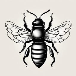 bee tattoo minimal  vector tattoo design