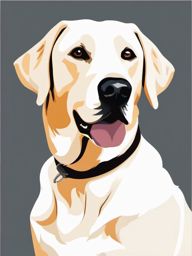 Lab dog clip art, A Labrador retriever in an artistic style.  simple, 2d flat