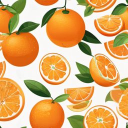 Orange Clipart - Fresh and juicy orange fruit.  color vector clipart, minimal style