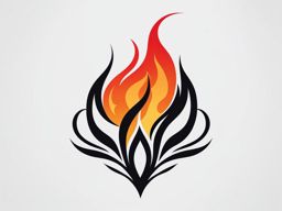 flame tattoo minimalist color design 