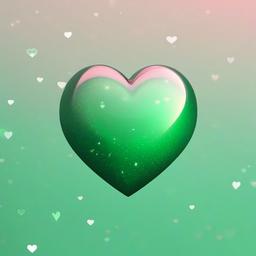 Heart Background Wallpaper - green heart background aesthetic  