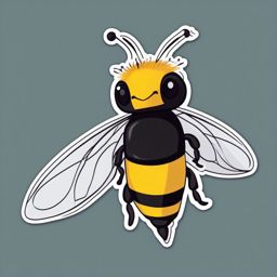 Ballet Bumblebee sticker- Buzzing Ballet Buzz, , sticker vector art, minimalist design