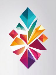 Jewel Sparkle  minimalist design, white background, professional color logo vector art
