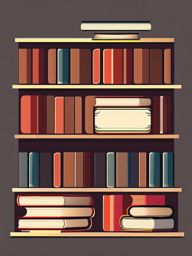 Clipart Stacked Books,Decorating a library poster with clipart of stacked books  simple, 2d flat