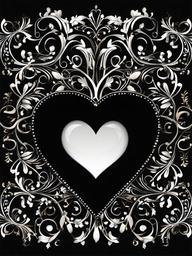 Black Wallpaper Love Heart  ,desktop background wallpaper