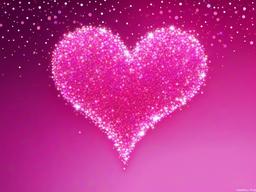 Pink Sparkle Heart Wallpaper  