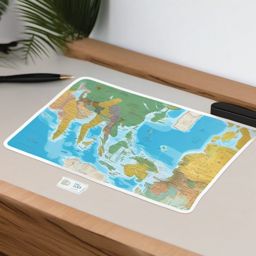 Map Sticker - Navigating through geography and history with the detailed map, , sticker vector art, minimalist design