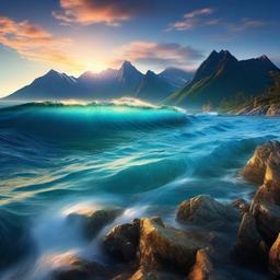 Ocean Background Wallpaper - ocean mountain wallpaper  
