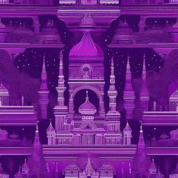 Regal Space Palace with Extraterrestrial Courtiers Purple Space Wallpapers intricate details, patterns, wallpaper photo