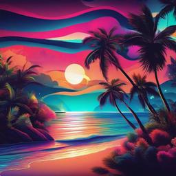 Beach background - trippy beach wallpaper  