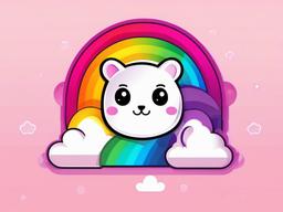 Kawaii Rainbow Background  