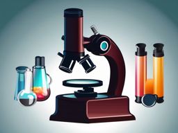 Microscope clipart - Scientific instrument for magnifying small objects, ,color clipart vector style