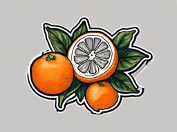 Clementine Sticker - Citrusy and sweet, a clementine-colored burst, , sticker vector art, minimalist design