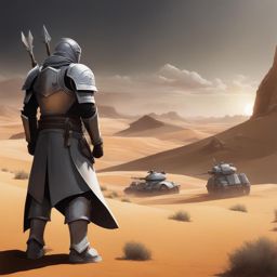 alphonse elric guards his allies with alchemy in a hazardous desert terrain. 