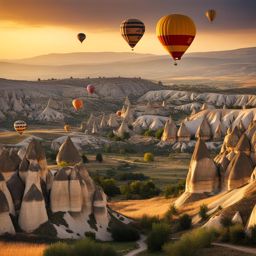 cappadocia, turkey - takes a sunrise hot air balloon ride over whimsical rock formations. 