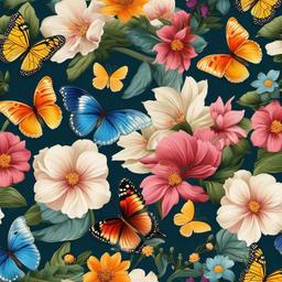 Butterfly Background Wallpaper - spring flowers and butterflies wallpaper  