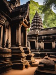 angkor wat temple complex - convey the grandeur of the angkor wat temple complex in cambodia, with its intricate stone carvings. 