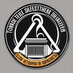 Tornado shelter sticker- Safety and preparedness, , sticker vector art, minimalist design