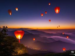 Sky Lantern Wallpaper  ,desktop background wallpaper