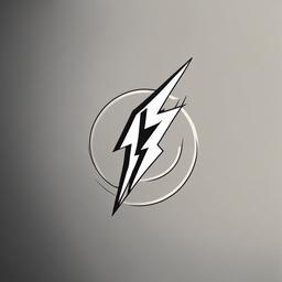 Simple Lightning Tattoo - A straightforward and clean design for a lightning-inspired tattoo.  minimalist color tattoo, vector