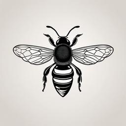 minimalist honey bee tattoo  vector tattoo design