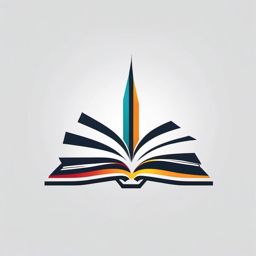 Book Knowledge  minimalist design, white background, professional color logo vector art