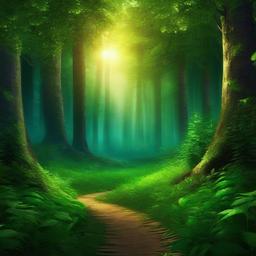 Forest Background Wallpaper - realistic magical forest background  