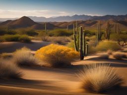 Mexican Desert Landscape - Embrace the spirit of the Mexican desert with desert landscaping. realistic, professional photography, bokeh, natural lighting, canon lens, shot on dslr 64 megapixels sharp focus