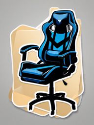 Gaming chair sticker- Comfortable gaming, , sticker vector art, minimalist design