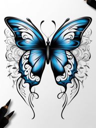 Butterfly symbol tattoo,Using butterflies as symbols in tattoo art. , color tattoo design, white background