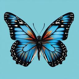 butterfly blue background  