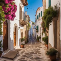 experience the charm of a mediterranean coastal town, with whitewashed buildings and narrow alleys. 