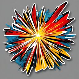 Comic book burst impact sticker- Dynamic and powerful, , sticker vector art, minimalist design