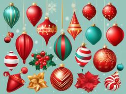 Holiday clipart - festive decorations for a celebration  