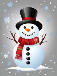 snowman clipart transparent background - embodying winter's charm. 