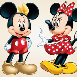 Minnie Mouse clipart - Minnie and Mickey together  vector clipart