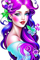 mermaid clipart - coralina, a hauntingly beautiful and melodious mermaid. 