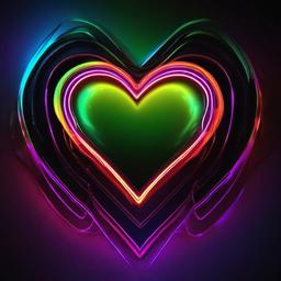 Neon Background Wallpaper - neon heart wallpaper hd  