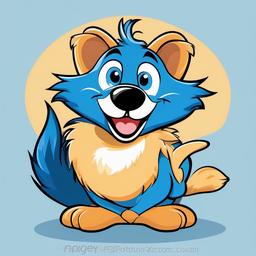 Bluey clipart - Bluey with a happy expression  vector clipart