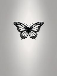 butterfly sternum tattoo small  simple color tattoo, minimal, white background