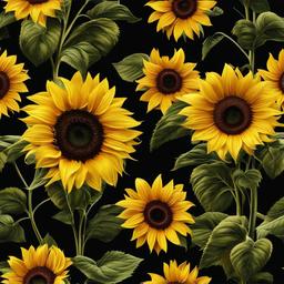 Sunflower Background Wallpaper - sunflower with black background wallpaper  
