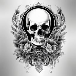 skeleton hand tattoo design black and white 